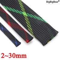 1/5/10M Hitam Biru/Merah/UV Hijau Kuning Ketat Kepadatan Tinggi Hewan Peliharaan Dikepang Lengan 3-30Mm Garis Terisolasi Kabel Perlindungan Diupgrade