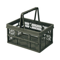 Collapsible Storage Crates with Handles Stackable Storage Container Camping Grocery Shopping Basket