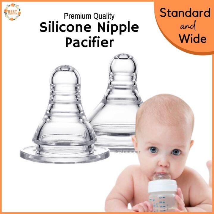 BESTMOMMY Silicone Infant Baby Nipple Pacifier Newborn Bottle Wide Standard Caliber Breast