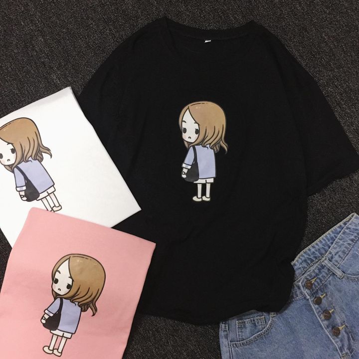 พร้อมส่ง-ลายการ์ตูน-เสื้อยืด-แฟชั่น-มาใหม่-งานขายดี-yf82