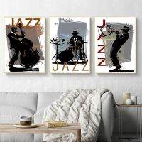 Nordic Wall Art โปสเตอร์พิมพ์-Band กีตาร์ Jazz Blues เพลงภาพผ้าใบภาพวาดตกแต่งสำหรับตกแต่งห้องนั่งเล่น