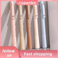 RUPANBO039392692 5ชิ้นเจลสีดำ Morandi ปากกาหมึก0.5มม. ปากกาเขียนเรียบปากกาเรซิ่นเขียนลื่นบอลจุดของขวัญปากกาสีดำ