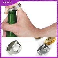 CHIZH 1/3pcs แบบพกพา แกดเจ็ต เครื่องมือครัว น้ำยาล้างฝาขวด ที่เปิดขวดเบียร์ การออกแบบแหวนนิ้ว สแตนเลส