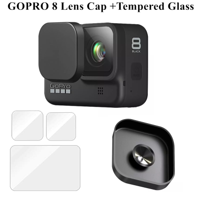 [สต็อก] ฝาครอบเลนส์ป้องกันเลนส์ซิลิโคนสำหรับ GoPro Hero 8กระจกนิรภัยสีดำปกป้องหน้าจอสำหรับ Go Pro 8กล้อง สินค้าสปอต สินค้าสปอต A ของขวัญ ของขวัญ ของขวัญ ของขวัญ gift gift gift