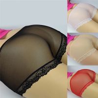 New Womens Underwear Sexy Temptation Ultra Thin Lace Mesh All Transparent Traceless Womens Briefs Womens Pants