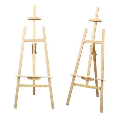 Adjustable Pine Wood Art Painting Easel Foldable Wooden Smooth Sketch Artist Easels For Drawing Board Blackboard