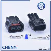 1 Sets 3 pin car waterproof auto connector male and female LED Fog Light Wire Socket Daytime Running Light Connector 6189-7494