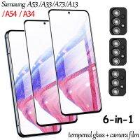 （AA NEW） A13 Samsung A 54 Crustal สำหรับ Galaxy A53 5G กระจกเทมเปอร์4G A54 A34 A33 A73ป้องกันจอ HD Samusng 53 Mica แอมป์; แผ่นฟิล์มกล้อง