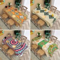 Bohemian Ethnic Print Desk Cloth Coffee Table Tablecloth Rectangle Cafe Tablecloth Table Cover Wedding Decor Nappe De Table