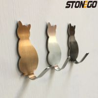 JJYYSelf Adhesive Hooks Cat Pattern Storage Holder for Bathroom Kitchen Hanger Stick on Wall Hanging Door Clothes Towel Racks