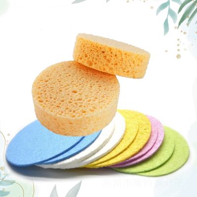 【CW】﹊∋  5/10pcs Face Round Makeup Removal and Cleansing Wood Pulp Sponge Skincare Cleaning Compressed