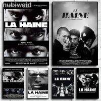 Ave 1995 La Haine โปสเตอร์ภาพยนตร์ย้อนยุคโปสเตอร์ลายพิมพ์โปสเตอร์ของแต่งบ้านสำหรับห้องศิลปะภาพวาดผืนผ้าใบภาพของตกแต่งผนังบ้าน