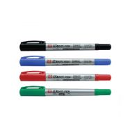 ปากากาเคมีซากุระIDENTIPENปากกาเขียนซีดีกันน้ำ2หัวSakurapermanentmarker  ขนาดเส้น : มีสองหัว ขนาด Fine 1.2 มม และ Extra Fine 0.3 มมสีหมึกให้เลือกสามสี : ดำ แดง น้ำเงิน ลักษณะพิเศษ : ใช้สำหรับเขียนซีดี แฟ้ม ผ้า เครื่องหนัง ไม้ ใช้ได้ทุกพื้นผิววัสดุ กันน้ำ ส