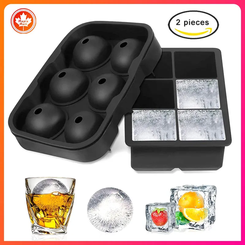 Ice Cube Tray, Silicone Apple Ice Ball Trays Maker, Blue Small Round Ice  Mold for Cocktails