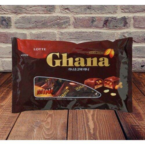 Lotte Ghana Mini Choco Bar Chocolate Korean Snack Extra Cacao, 500g⊿