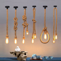 rope chandelier r industrial style single head double head bar coffee shop clothing store personality chandelier