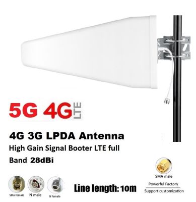 28dBi Antenna 690-3700MHz Log Outdoor Antenna LPDA Antenna for Repeater GSM 2G 3G 4G 5G Mobile Signal Booster
