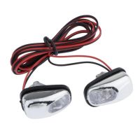 【CW】 2 Pcs Universal LED Light Lamp Auto Windshield Washer Wiper Jet Water Spray Nozzle Spout Wiper Washer Car Light For Audi VW KIA