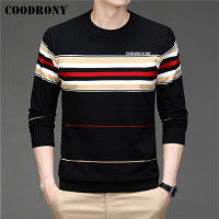 COODRONY Brand Autumn Winter Soft Warm Sweater Men Clothing Fashion Striped Top Pull Homme Jersey Knitwear O-Neck Pullover C1359