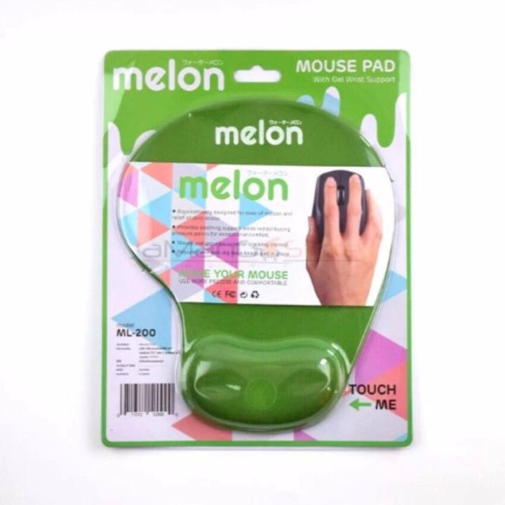 melon-แผ่นรองเม้าส์พร้อมเจลรองข้อมือ-mouse-pad-with-gel-wrist-support-รุ่น-ml-200