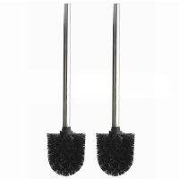 【Ready Stock&amp;COD】2X Replacement Stainless Steel WC Bathroom Cleaning Toilet Brush Black Head