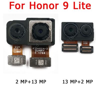 กล้องด้านหน้าและด้านหลังดั้งเดิมสําหรับ Huawei Honor 9 Lite 9Lite Light Main Facing Camera Module Flex Replacement Spare Parts
