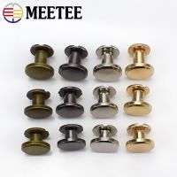 30pcs 5-8mm Flat Head Screws Nail Rivet DIY Bag Book Notebook Metal Binding Belt Hardware Accessories Rivet Buckle BF007