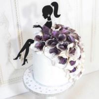 New High Heels Lady Happy Birthday Acrylic Cake Topper Wedding Girls Cake Toppers for 16 18 21 Birthday Party Cake Decorations