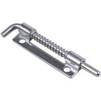 Hardware Spring Loaded Metal Security Barrel Bolt Latch 3.5" Long Silver Tone