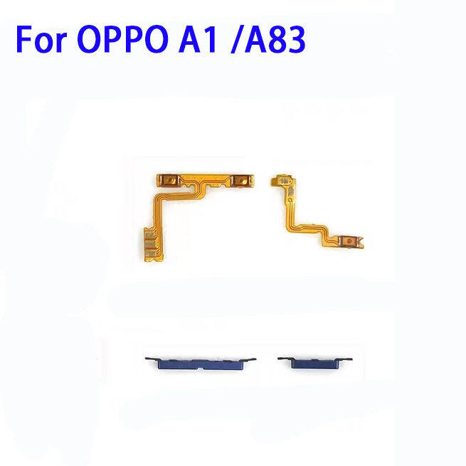 ใหม่สำหรับ-a1-oppo-a83ปริมาณพลังงานสายเคเบิลงอได้ปุ่มเพาเวอร์และปุ่มปุ่มแป้นสัมผัสด้านข้างเปิดปิดปุ่มเพิ่มและลดระดับเสียงที่ชิ้นส่วนอะไหล่ด้านข้าง