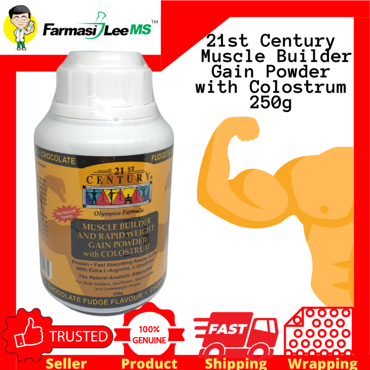 21ST MUSCLE BUILDER AND RAPID WEIGHT GAIN POWDER with COLOSTRUM 250g