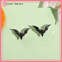 LUCKY HAIRACC 5pcs ฮาโลวีน เข็มกลัดรูปค้างคาว เครื่องประดับอัญมณีอัญมณี เคลือบอีนาเมล หมุดปักลาย ได้รับความนิยม ถือถือถือ ป้ายโลหะสำหรับตกแต่ง อุปกรณ์เสื้อผ้าหมวก