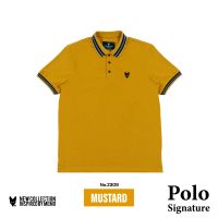 เสื้อโปโล สีเหลือง? Memo?Premium รุ่น Signature สินค้าลิขสิทธิ์แท้ MUSTARD