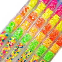 【CW】 ss6-ss20 Mixed Size Non Hotfix Rhinestone Flatback Fluorescent Rhinestones Glue Flash Nails