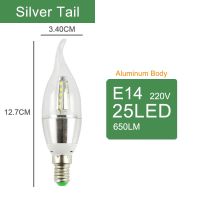 (K)= E14 Led อะลูมิเนียม240V 12W ลูเมียร์6W หลอดไฟอุ่นไฟที่ให้ความรู้สึกผ่อนคลายหลอดไฟเทียนแอลอีดี9W AC 3W โคมไฟโคมไฟ Led สีขาว220V หลอดไฟ