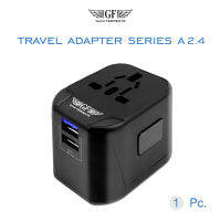 Gian Ferrente หัวแปลงปลั๊กไฟ UNIVERSAL TRAVEL อะแด๊ปเตอร์,USB2ช่อง,รุ่นชาร์จเร็ว เสียบชาร์จมือถือในต่างประเทศทั่วโลกA2.4