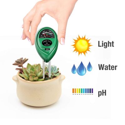 Soil PH Tester 3-in-1 Moisture Sensor Meter Sunlight PH Soil Test Light And PH Tester for Garden romote Plants Healthy Growth