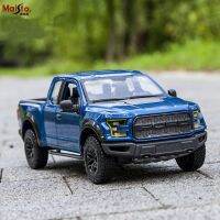 Maisto รถปิคอัพออฟโรด F150 1:24 Ford Raptor โมเดลรถเปิดประทุนรถโลหะผสมของขวัญของสะสมตกแต่งรถจำลอง