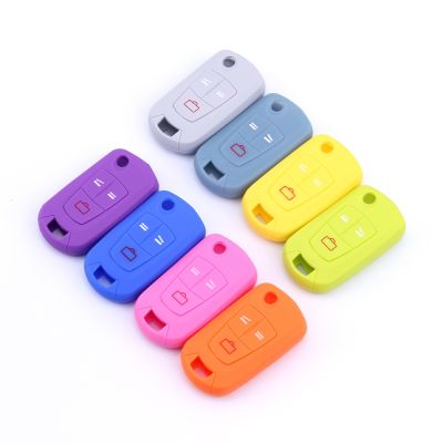 huawe Pusakieyy 10Pcs/Lot New Silicone Car Key Cover Case Holder For Opel Vauxhall Astra Vectra Corsa Signum 3 Button Flip Shell Parts