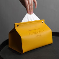 Waterproof PU Leather Tissue Box Nordic INS Creativity Large Storage Box For Car Bedroom Kitchen Desktop Tissue Boxes Wholesale