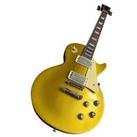 กีตาร์ไฟฟ้า Gibson Les Paul Standard Goldtop ผิวผงสีทองขนาดใหญ่ระดับมืออาชีพทำจากไม้เนื้อแข็งไม้มะฮอกกานีพร้อม Timbre ที่ดี