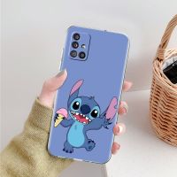 【original】 เคสนิ่มแบบใสการ์ตูนปักเสื้อแฟชั่น Lilo สำหรับ A51 A52 A12 A32 A21s A71เคสแท็บเล็ตการพิมพ์ซิลิโคนใส