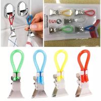 5 Pcs / Set Towel Hangers Hanging Clothespins Hanging Clips Clip On Hooks Loops Hand For Home Kitchen Bathroom Organizer