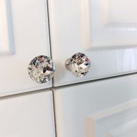 ♠♚✇ KK FING 1PC Diamond Crystal Glass Door Knobs and Handles Kitchen Cabinet Door Wardrobe Pulls Handles Furniture Hardware