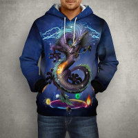 3D Dragon Print Spring Hoodies Men Women Fashion Streetwear Pullover Harajuku Cool Animal Children Long Sleeve Tops Clothes Size:XS-5XL