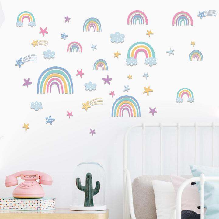 self-adhesive-wallpaper-rainbow-wall-sticker-rainbow-room-childrens-bedroom-room-wallpaper-decoration-living-clouds-stars-w4o1