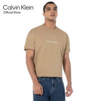 Calvin Klein เสื้อยืดผู้ชาย ทรง Relaxed รุ่น 40HM228 HMS - สีเบจ