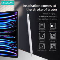 USAMS ดินสอแม่เหล็กชาร์จเอียง Sensitive Active Touch Capacitive Stylus ปากกาสำหรับ 2022 2021 2020 2019 2018 Air 4 5