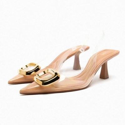 decoration details crystal slingback high heels pointed female stiletto casual fashion sandals