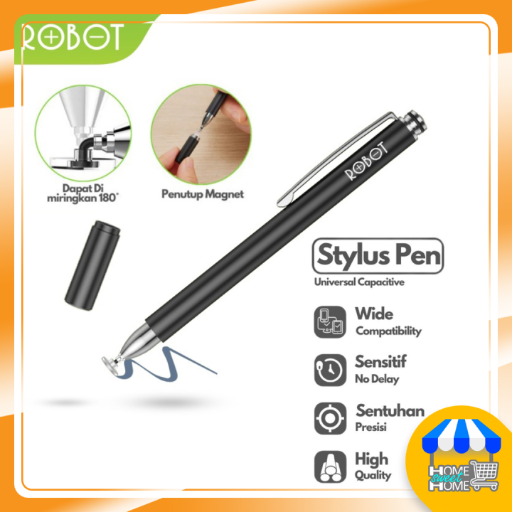 ROBOT RSP02 Stylus Pen Universal Capacitive Black For Mobile dan Tablet ...